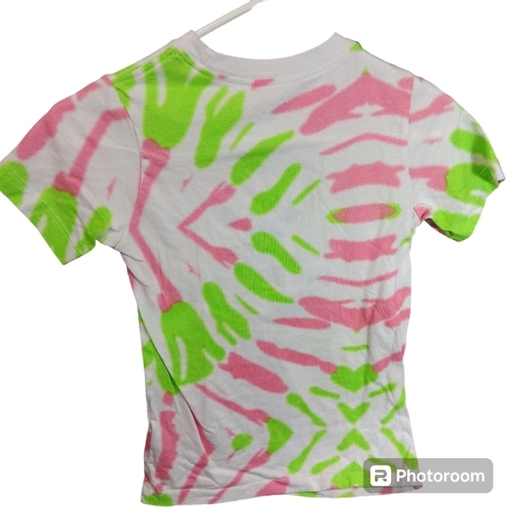 Nike Sportswear Festival Tie Dye T-Shirt Boy's Small Pink Green Tee - Picture 2 of 4
